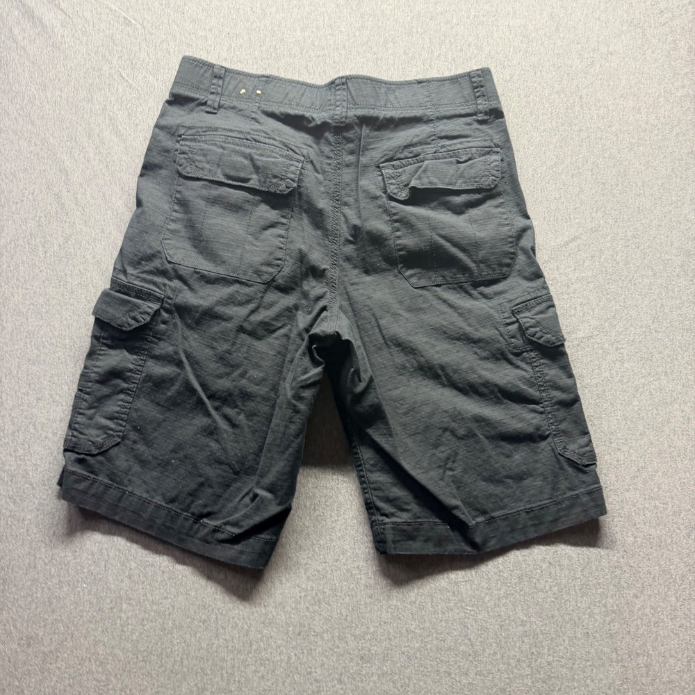 Urban Pipeline Ultimate Cargo Shorts Mens 32 Black Ripstop Cotton Stretch Casual - Picture 2 of 5